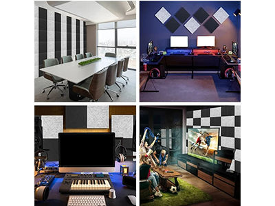 Zhenmei 3D Soundproof Wall Tiles Polyester Fiber Decorative Board Acoustic Panel Innovative Solution